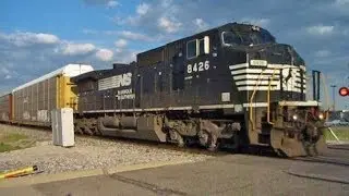 Former Conrail 6241 (now NS) rides solo with an autorack highball