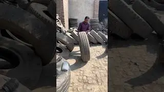 Men tyre cutting process handmade skill #short #tyre #skill