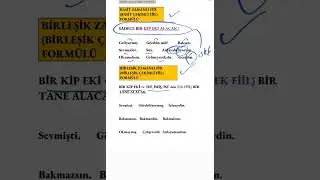 Basit ve Birleşik Zamanlı Fiil Form&uuml;l&uuml;