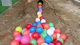 Marble Run ☆ sand tunnel & plastic ball & rain gutter