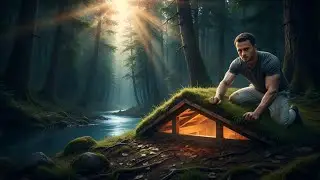 I Built a SECRET Underground Shelter by a Wild River 😱🌊 (Invisible!)