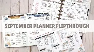 September Planner Flipthrough // Hemlock & Oak // Archer & Olive // Happy Planner