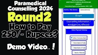 Paramedical counselling Round2|registration Demo|How to pay the registration fees?|Vjalerts|