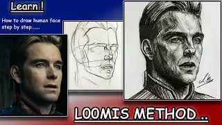 How to draw Homelander with loomis method
