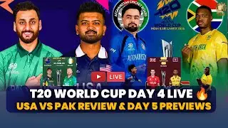 T20 World Cup Day 4 LIVE 🔥 USA vs PAK Review & Day 5 Previews