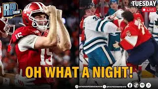 NHL Goalie Fight Goes Viral + College Football National Championship Talk | RP Show Live