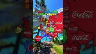 Most Popular Soft Drink in Europe 🇪🇺 #shorts #mapping #viral #fyp