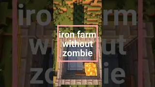 Easy iron farm tutorial in minecraft #gaming #ironfarm #nozombie I minecraft #tutorial