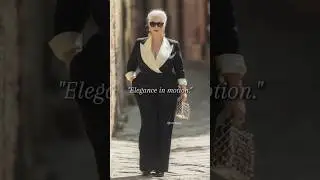 Power Elegance for Over 60 in Italy 💼✨ #over60style #timelessfashion #eleganceoverage #maturechic