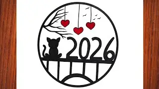 &laquo;Рисунок кошачьей любви 2026 года/Легкий рисунок круга. Красивый рисунок сердца для начинающих&raquo;.
