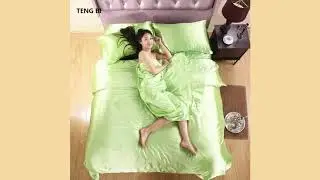 100% pure satin silk bedding set
