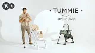 Kinderkraft TUMMIE &ndash; 2-in-1 high chair | perfect for little ones!