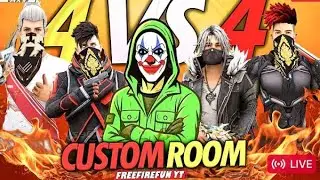 🔴4VS4/6VS6👽 LIVE NOW Free Fire Custom Room🎯 | Clutch + Headshot Only 🔥#freefirelive #freefirefun🔗