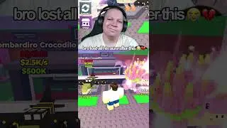 when bro REALIZED he messed up 😭 #steak #roblox #stealabrainrot