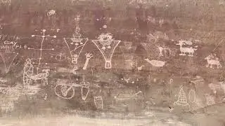 Barrier Style & Ute Pictographs & Petroglyphs at Sego Canyon Rock Art Interpretive Site in Thompson