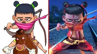 Ne Zha 2 Security Check | Funny Drawing Meme |   Funny Memes Ne Zha 2😂