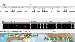 Drive Your Heart / Poppin'Party / ベース [TAB] Bass