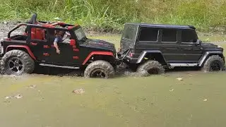 RC Cars stuck in the mud off hell (Girls stuck in mud/ Can't get out) #RcRuFun