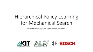 Hierarchical Policy Learning for Mechanical Search