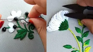2 Most Beautiful Flower Hand Embroidery Stitching|| Hand Embroidery