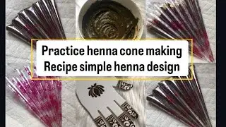 How to make practice henna cone | Malayalam | Henna mixing | First Video - henna art by asla #henna