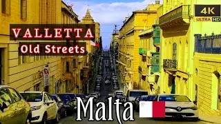 Valletta Old (strait) Streets, Malta 🇲🇹 [4K] #travelarc #valleta #malta