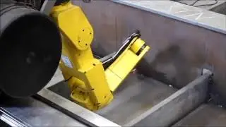 Robotic welding line for shipyard industry.