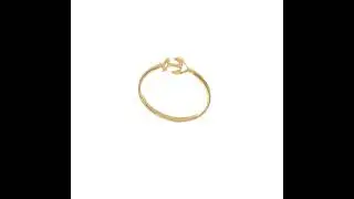 14K Yellow Gold Polished Anchor Ring
