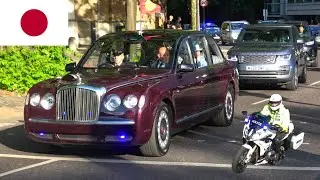 JAPAN STATE VISIT - Emperor and Empress of Japan escorted by Police in London!