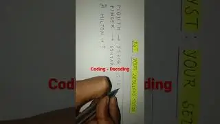 Coding Decoding Reasoning In Hindi SSC CGL/CHSL/CPO/MTS/NDA/#shorts #gktrick #ssccgl #cpo #reasoning