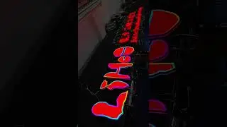 Programmable RGB sign. You can change your sign colors every day. #sign