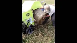 Mini Baler In Action