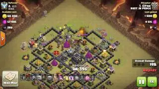 COC Strategy WAR TH9 2017 Golalon 3 Star