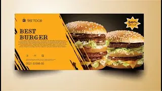 How to Make Burger food Banner Designs - Learn Coreldraw by Graphics Designs