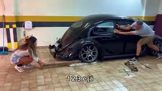 Perrengues do fusca rebaixado 🚀🤣🛠️#fuscalovers #fuscabrasil #carrosantigos #classicos #vintage