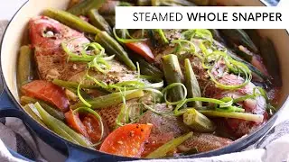 STEAMED SNAPPER | HEALTHY RECIPE | CARIBBEAN STEAMED FISH