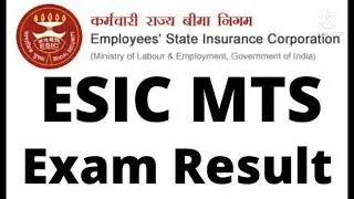 esic mts result date 2022 / esic mts result 2022