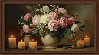 Frame TV Art 4K  Pink Peonies Mood Art for TV Still Life