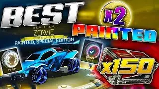 My first ever DOUBLE PAINTED ferocity crate opening in Rocket League! [BEST ITEMS ONLY]