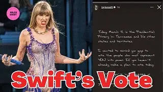Taylor Swift ENCOURAGES Fans to 'Make a Plan to Vote' in U.S. Presidential Primary Election