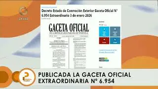 Primera P&aacute;gina | Decreto Estado de Conmoci&oacute;n Exterior Gaceta Oficial Extraordinaria N&deg;6 954