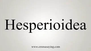 How To Say Hesperioidea