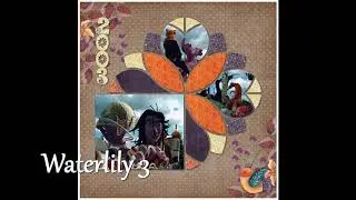 Digital scrap templates from Lea france: Waterlily - 7 digital templates, released on 28 april 2020