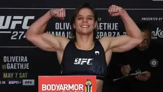 Lupita Godinez and Ariane Carnelossi - Official Weigh-ins - (UFC 274: Oliveira vs Gaethje) - /r/WMMA