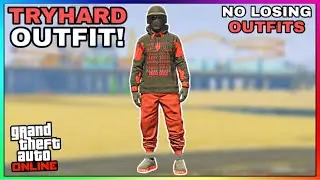 Easy Red Joggers Ripped Hoodie Glitch Tryhard Modded Outfit (No Transfer) (GTA Online)