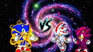 Sonic Chaos V4 OP JVL (all form) VS Hyper Shadow V4 OP & Shadow Ultra Ego V3 OP in Mugen