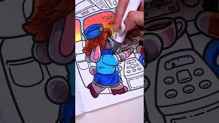 🛫 Air Stewardess and Captain | Cozy Jobs Coloring Book by Jade Summer