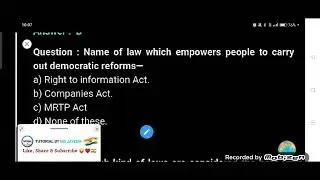 Name of law which empowers people to carry out democratic reforms-