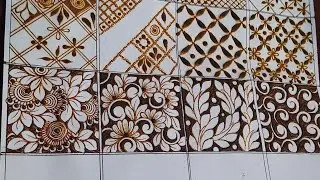 Learn free classes with @ip_mehndi_art. || bold design || cutwork filling || negetive filling