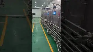 Super large beverage mixing system!#factory #automation #waterdrink #Carbonated